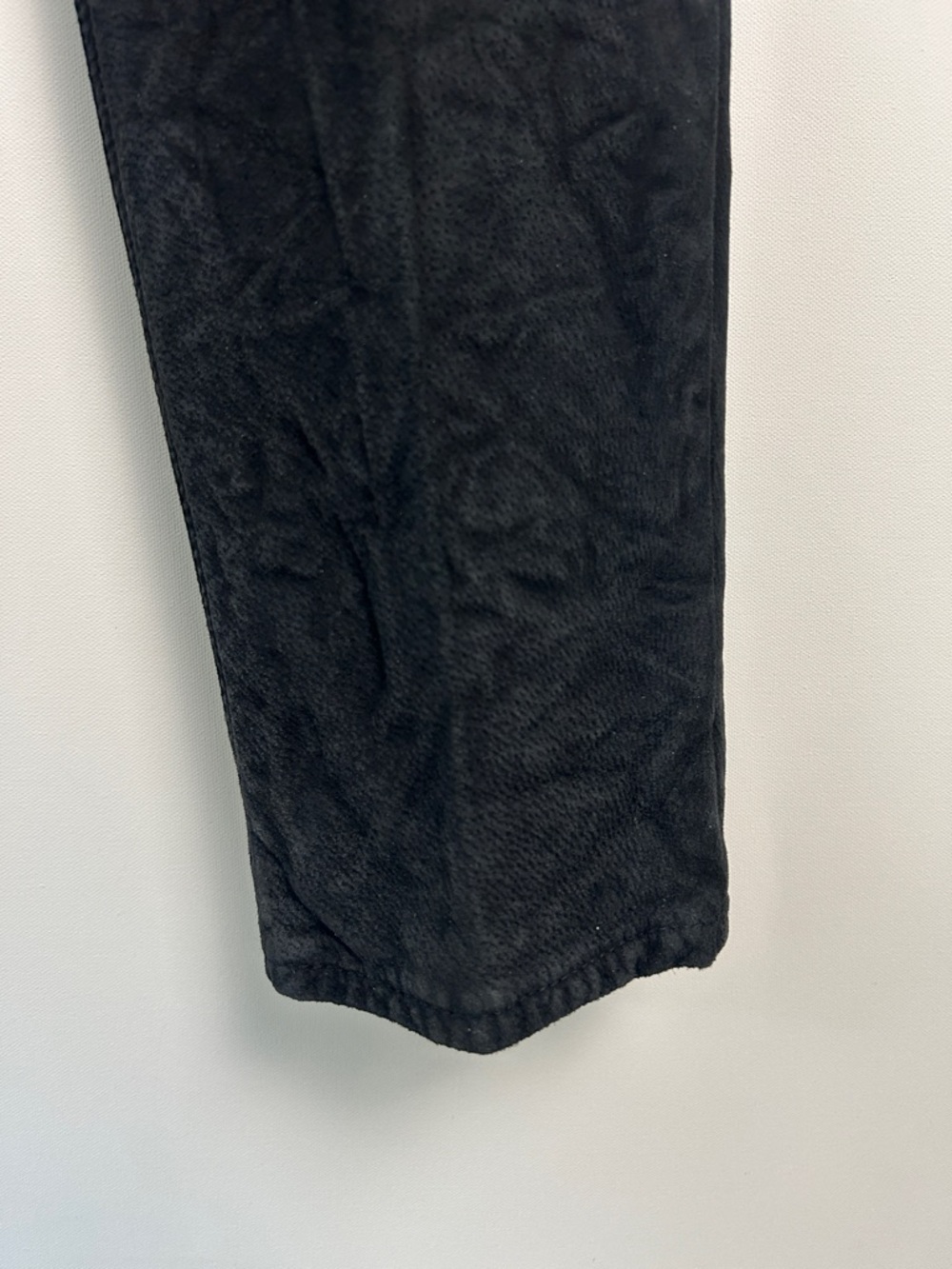 Vintage Skotts Black Suede Pants Jeans Washable High Rise Hipster Biker Size 28 - Picture 4 of 16